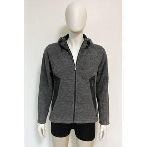 REI Co-op‎ Fleece Jacket Full Zip Hoodie Gray Activewear Womens Small S